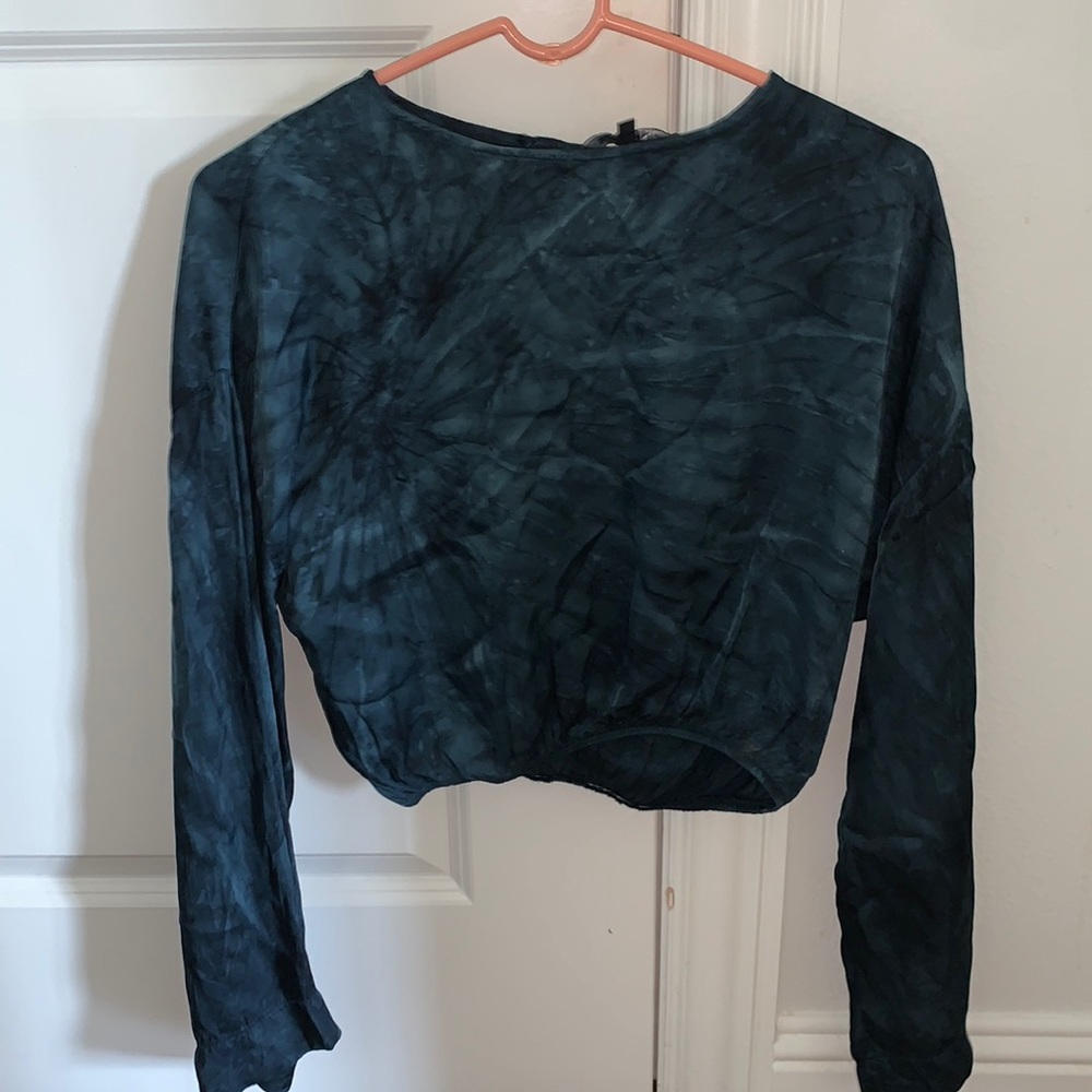 Dear Hannah navy/black tie-dye top